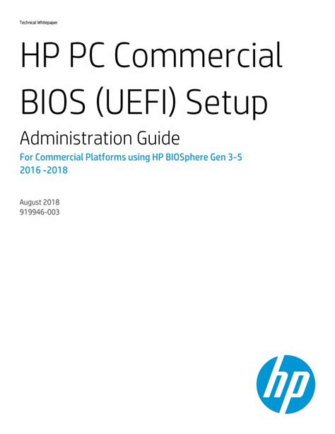 hp uefi|PC Commercial BIOS (UEFI) Setup Whitepaper 2018 (919946 .
